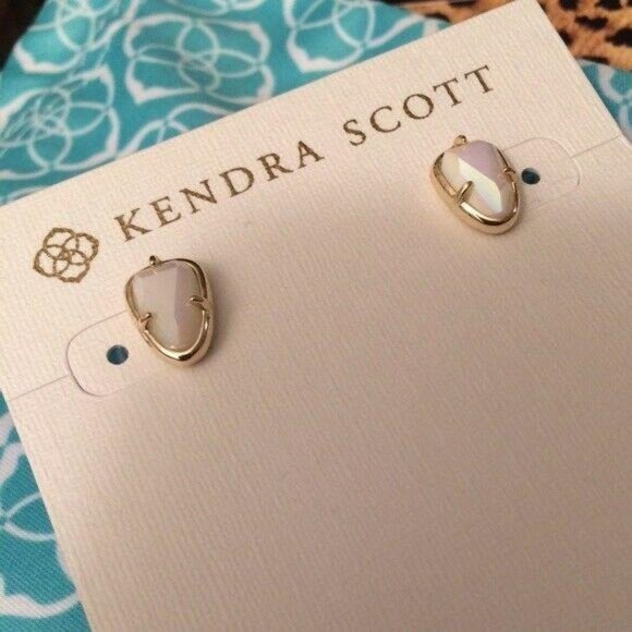 Kendra Scott Jewelry - Kendra Scott White Iridescent Hazel Earrings